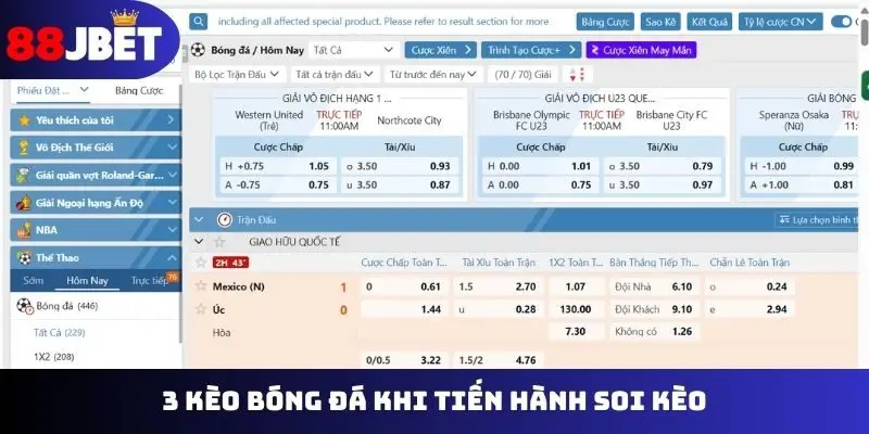 3 kèo bóng đá hấp dẫn khi tiến hành soi kèo