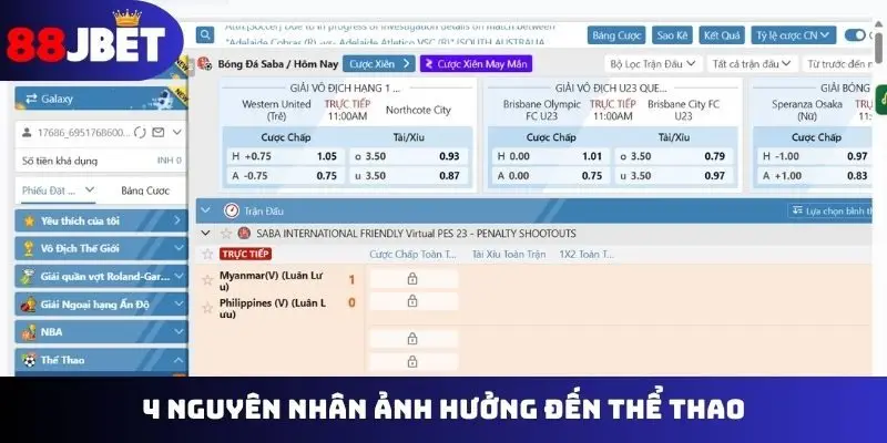4 nguyên nhân ảnh hưởng đến trận thi đấu thể thao