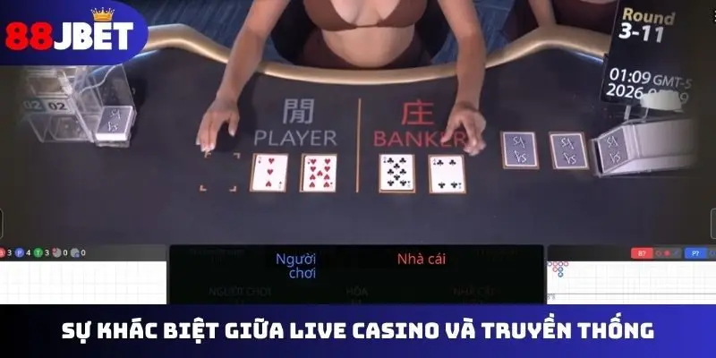 Sự khác biệt giữa live casino và truyền thống