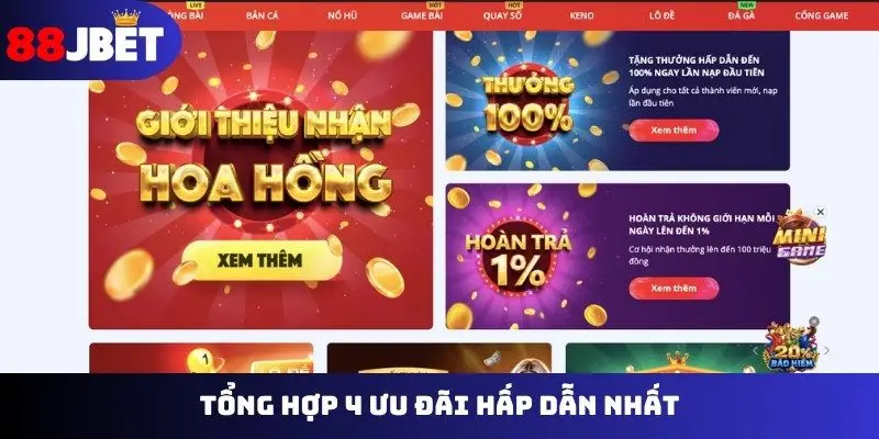 Tổng hợp 4 ưu đãi hấp dẫn nhất